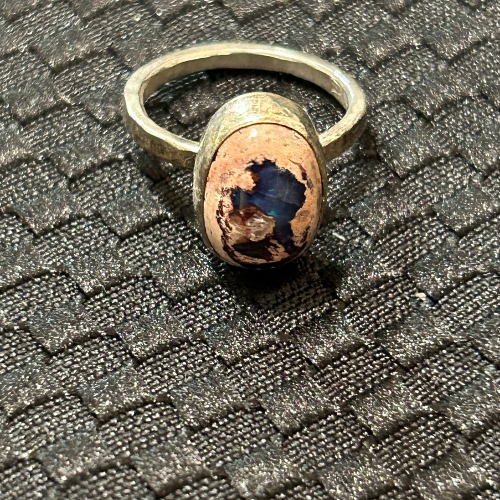 Silver and Blue Stone Ring